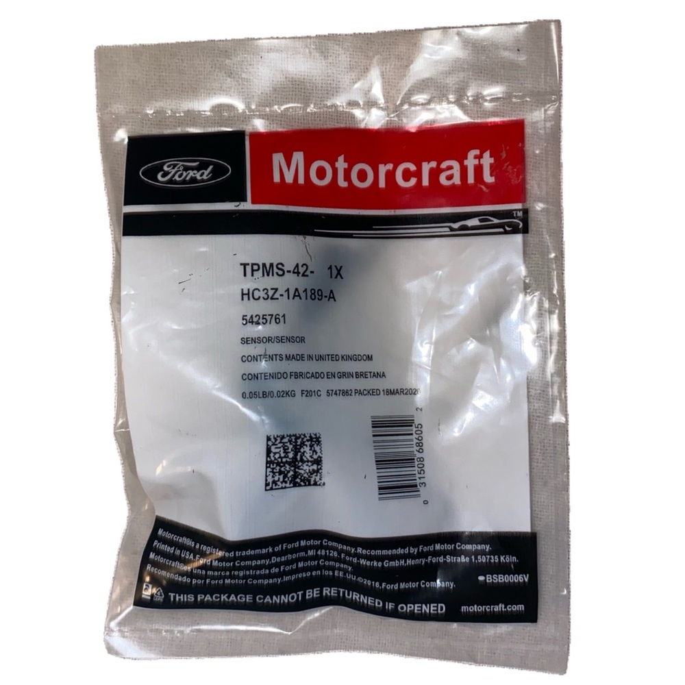 Ford Motorcraft TPMS-42-1X HC3Z-1A189-A Tire Pressure Monitor Sensor, 1PC